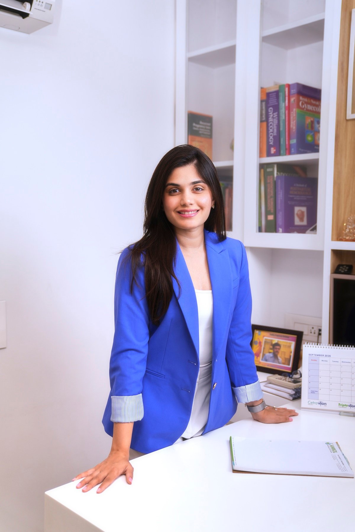 Dr. Aishwarya welcoming patients at her clinic
